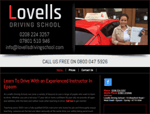 Tablet Screenshot of lovellsdrivingschool.com